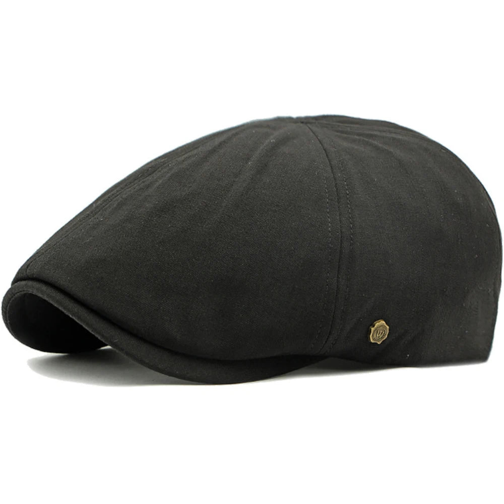 Tenby 6-Panel Artist Beret in Black