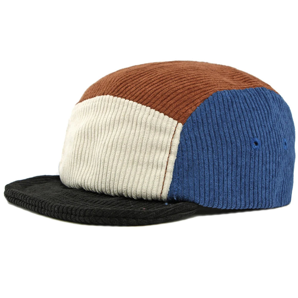 Clapham Corduroy Baseball Cap in Caramel And Black