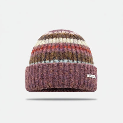 Korean Retro Gradient Striped Knitted Wool Beanie – Warm Winter Beanie for Women & Men | Urban Caps