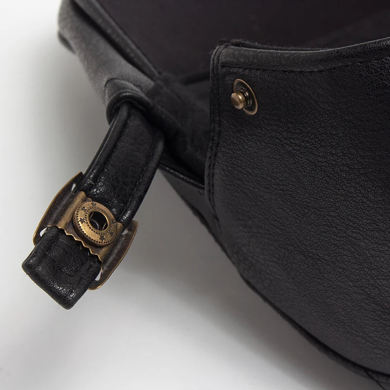 Faux Leather Ivy Cap | English Gentleman's Flat Cap | Urban Caps NZ