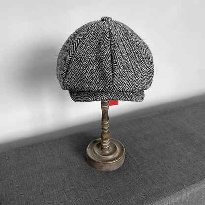 Premium Harris Tweed Octagonal Newsboy Cap – 100% Pure Wool Heritage Collection | Urban Caps