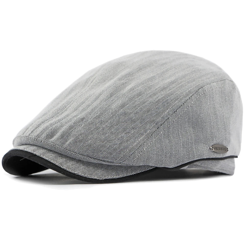 Tenby 6-Panel Artist Beret in Light Grey