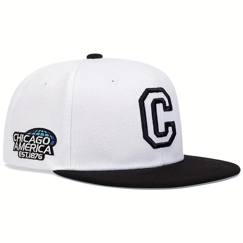 The Chicago | City Embroidery Cotton Snapback Cap | Urban Caps NZ