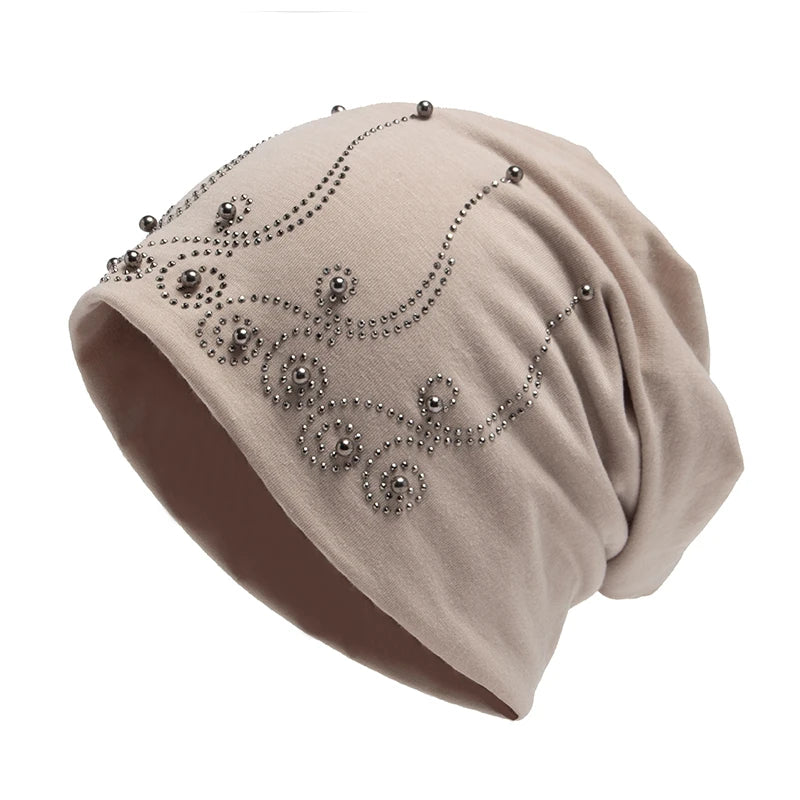 The Cristallo | Rhinestone Pearl Balaclava Beanie | Urban Caps NZ