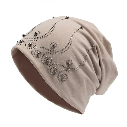 The Cristallo | Rhinestone Pearl Balaclava Beanie | Urban Caps NZ