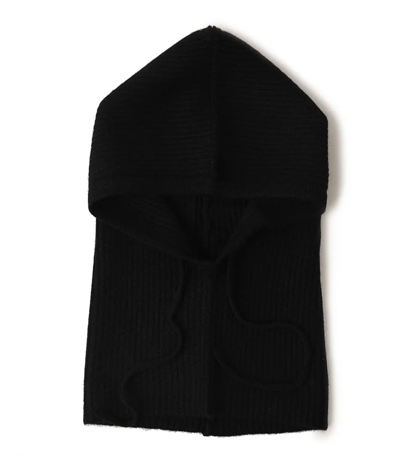 The Cairnwell | Women's 100% Wool Drawstring Balaclava Beanie | Urban Caps NZ