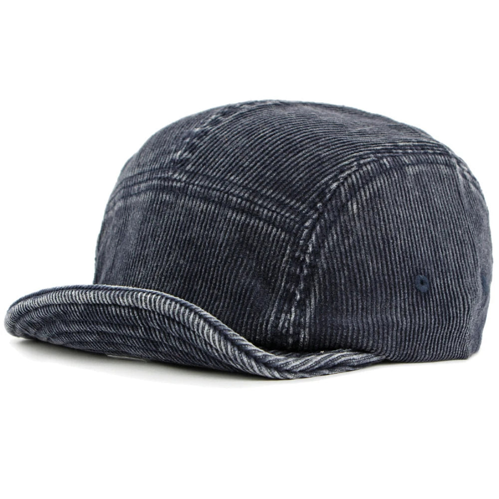 Battersea Corduroy Soft-Top Cap in Navy Blue