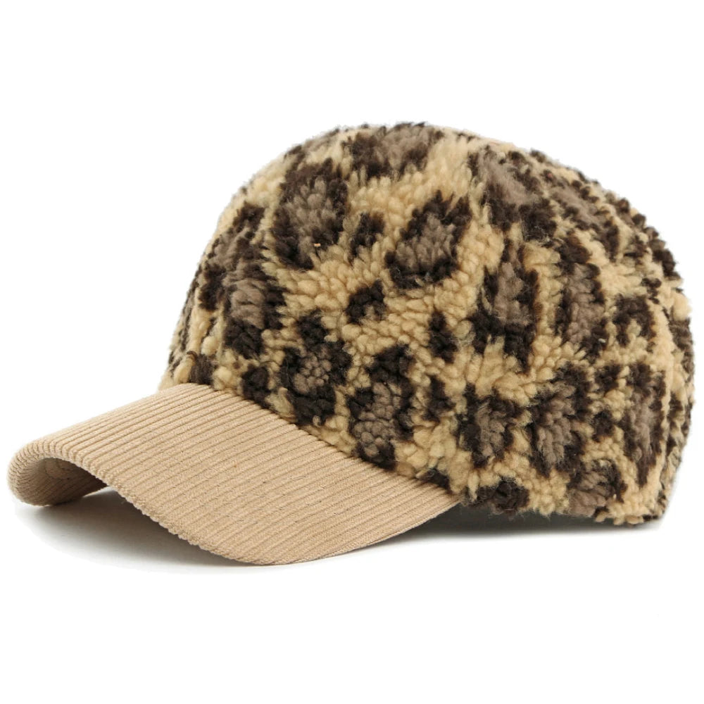 Belgrave Lamb Fleece Baseball Cap in Khaki And Khaki