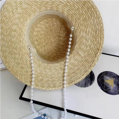 Brighton Pearl-Trim Straw Sun Hat