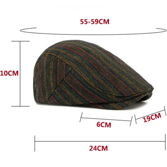 Cannes Striped Wool Ivy Cap