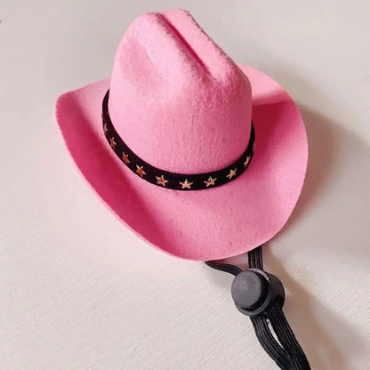 Pet cowboy hat shown in five colours