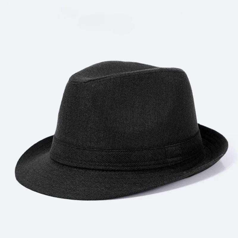 Torquay Curled-Brim Sun Hat in Black