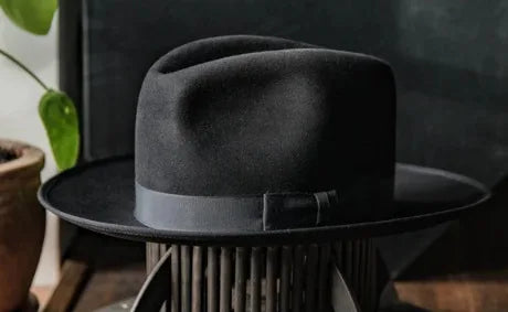 Premium 100% Wool Chicano Lowrider Hat – Feather Band Wide Brim Fedora
