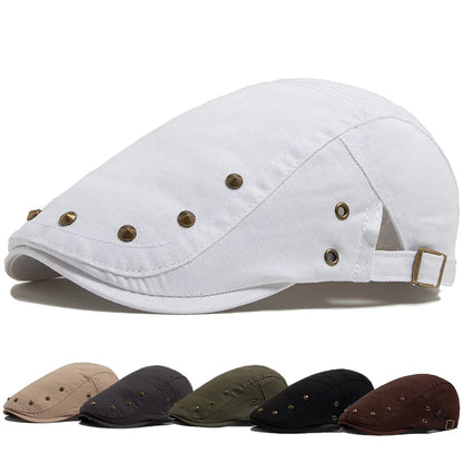 Solid Cotton Rivet Ivy Cap | Modern Country Flat Cap | Urban Caps NZ