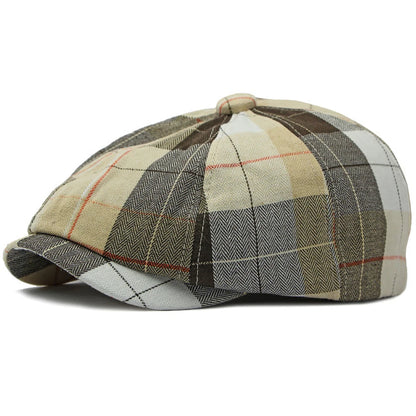 Chichester Plaid Beret in Coffee