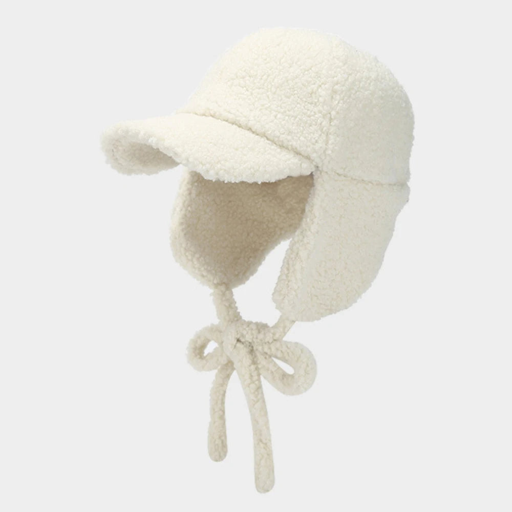 Fairbanks Berber Fleece Trapper Hat in Ivory