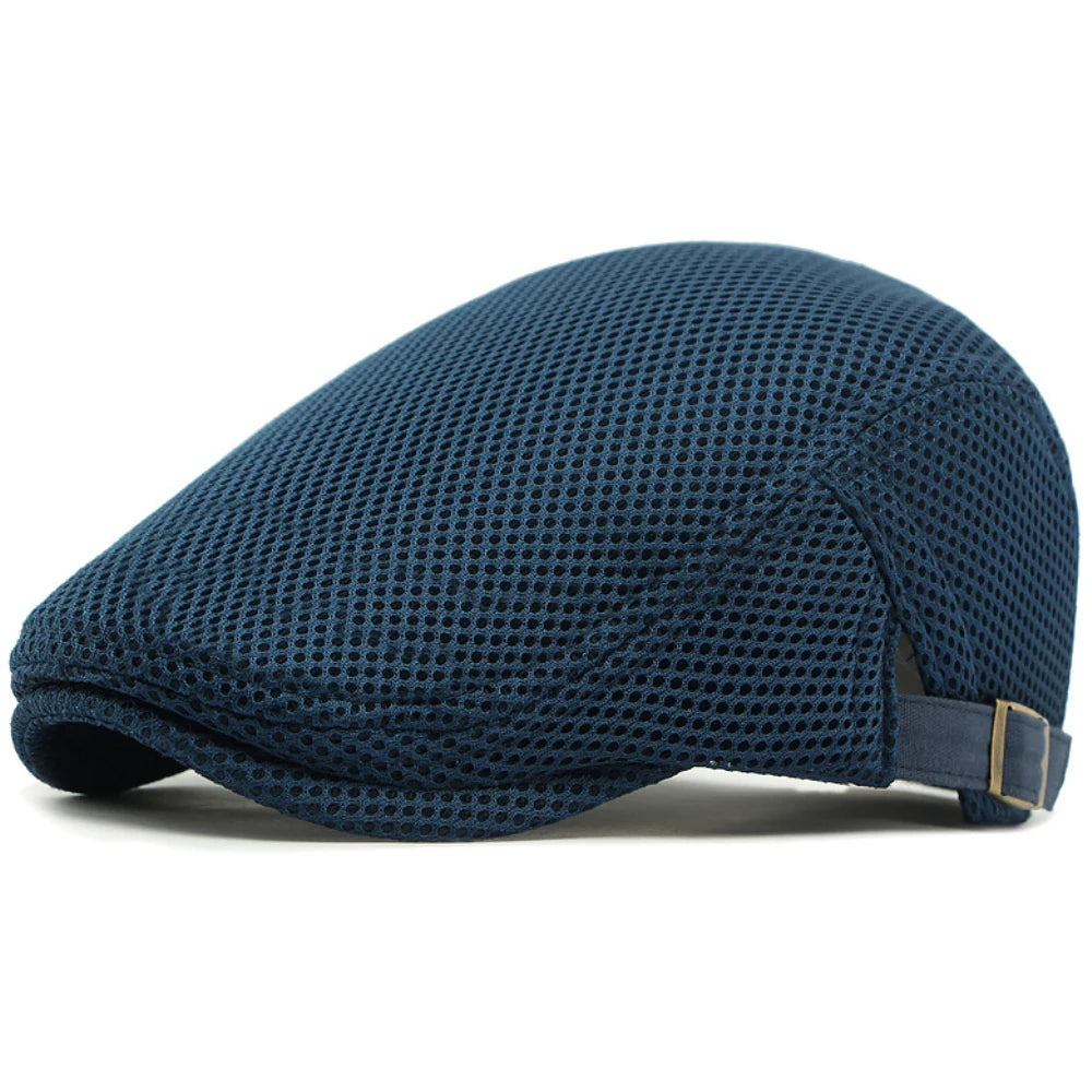 Godalming Mesh Breathable Beret in Navy Blue
