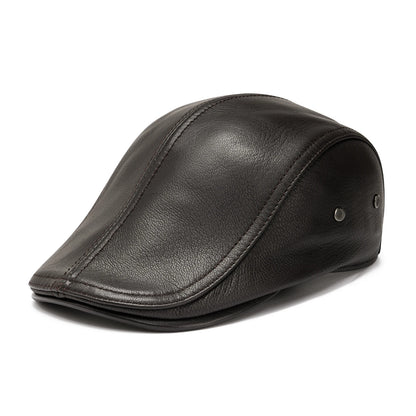 The Regent | Men's Genuine Leather Gatsby Ivy Newsboy Cap | Urban Caps NZ