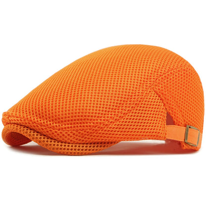 Godalming Mesh Breathable Beret in Orange
