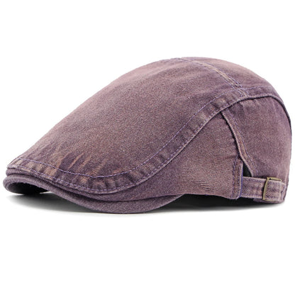 Falmouth Cotton Sun Beret in Purple
