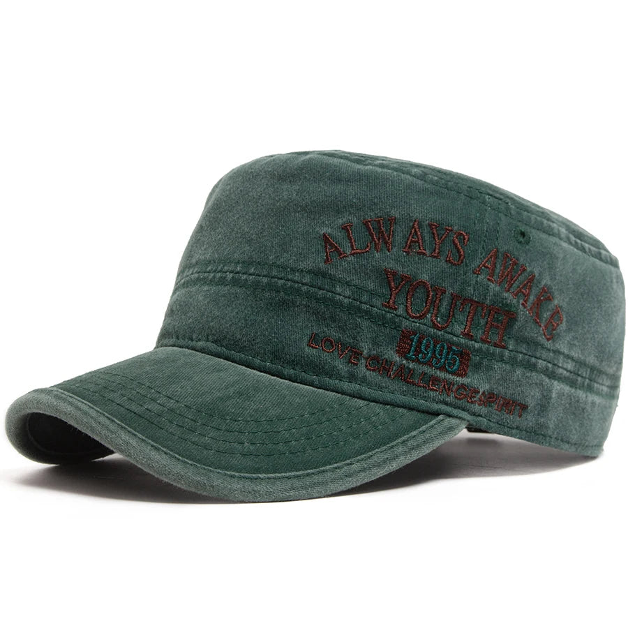 Retro Embroidered Cotton Military Cap | Outdoor Army Cap | Urban Caps NZ