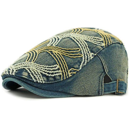 Nottingham Geometric Artist Beret in Old Blue