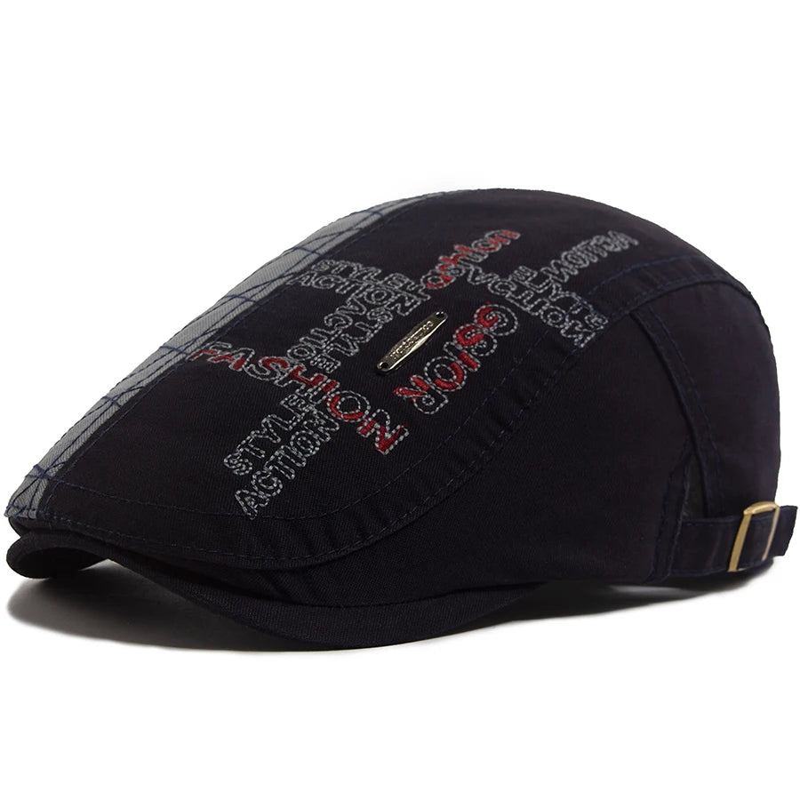 Embroidered Letter Label Ivy Cap | Outdoor Flat Cap | Urban Caps NZ