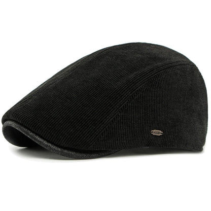 Rennes Corduroy Artist Beret in Black