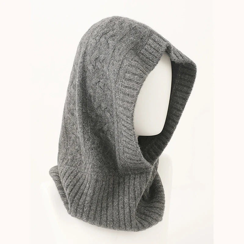 The Cairngorm | 100% Wool Balaclava Hooded Scarf Beanie | Urban Caps NZ