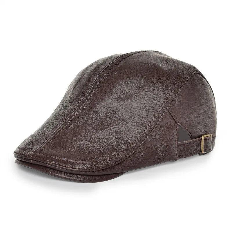 The Burlington | Men's Genuine Lambskin Leather Newsboy Cap | Urban Caps NZ
