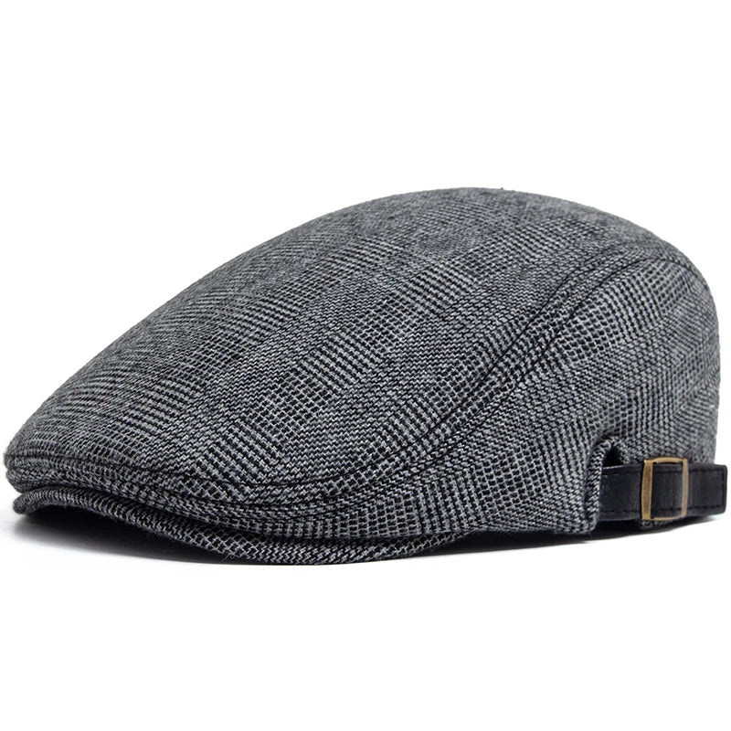 Striped Wool Velvet Ivy Cap | Premium Highland Flat Cap | Urban Caps NZ
