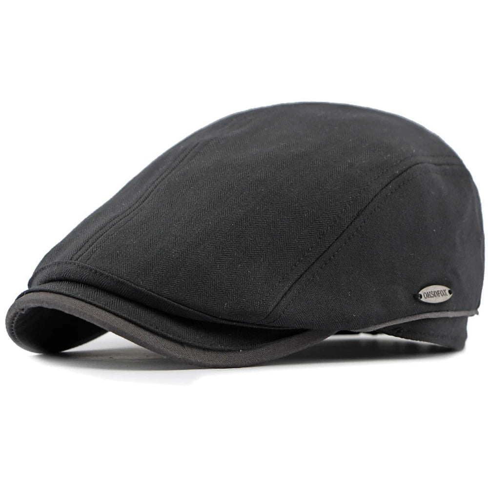 Tenby 6-Panel Artist Beret in Black