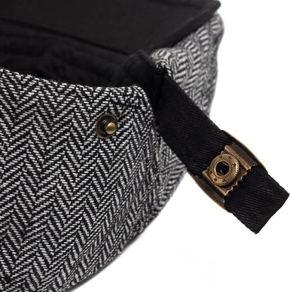 Striped Herringbone Ivy Cap | Heritage Autumn Flat Cap | Urban Caps NZ