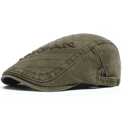 Washed Cotton Ivy Cap | Heritage Driving Flat Cap | Urban Caps NZ