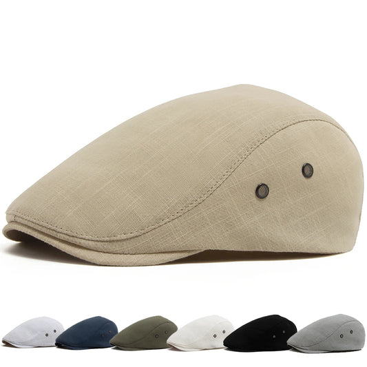 Breathable Linen Ivy Cap | Milan Driving Flat Cap | Urban Caps NZ