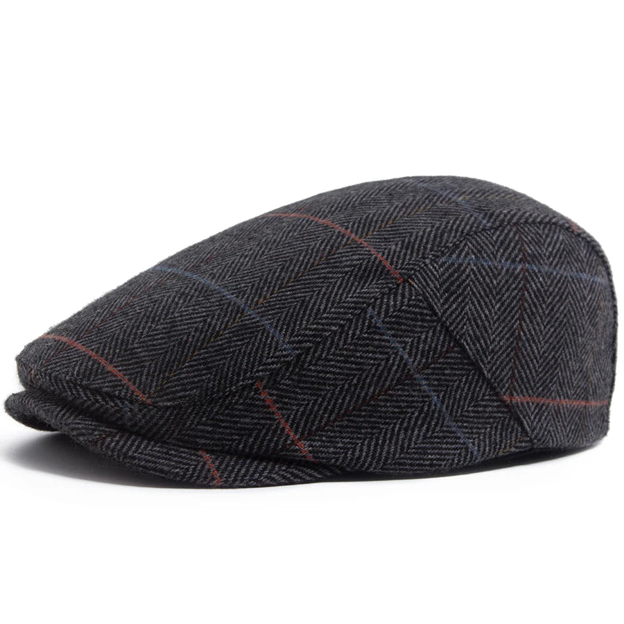 Woollen Herringbone Ivy Cap | Highland Heritage Flat Cap | Urban Caps NZ