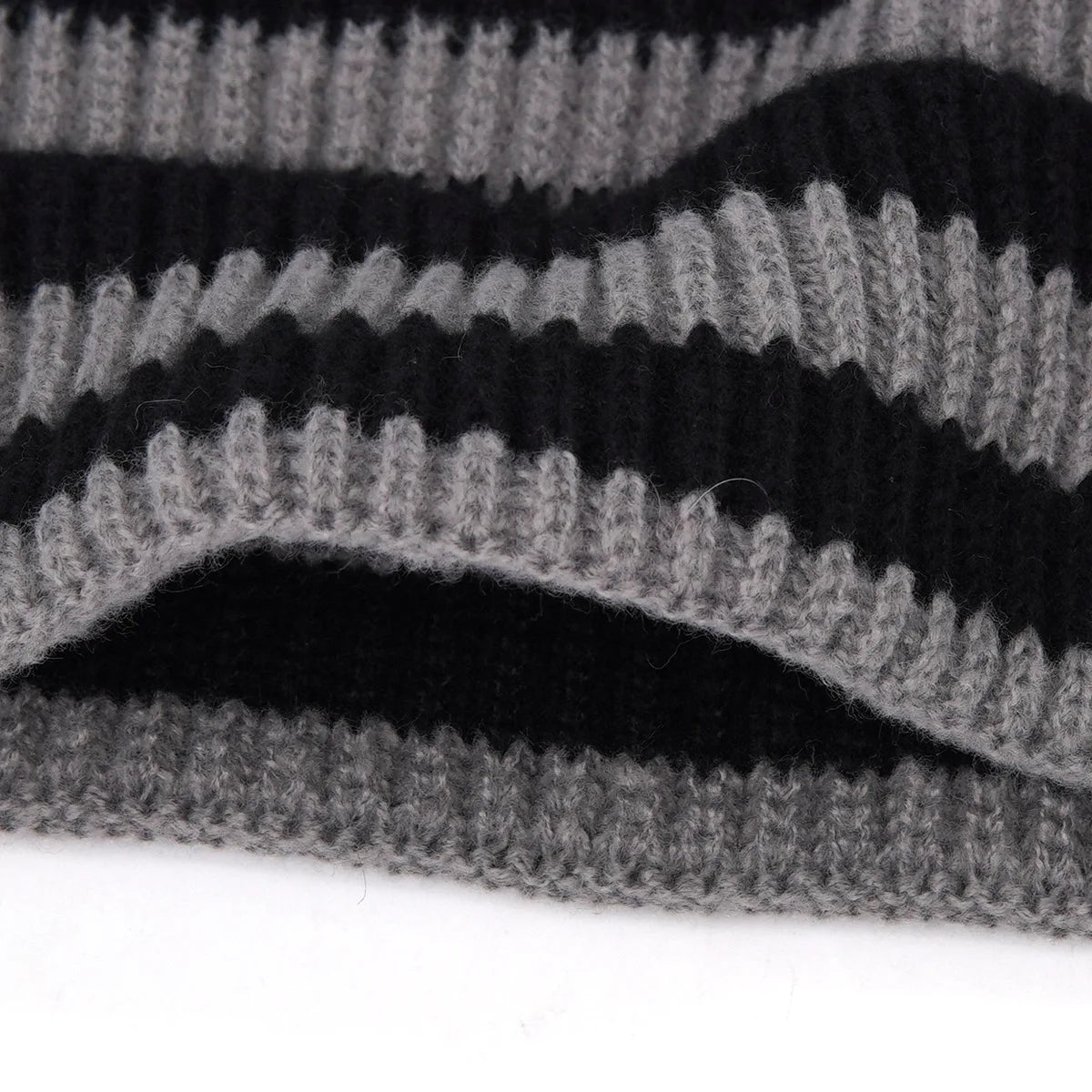The Cattail | Cat Ears Slouchy Striped Knitted Beanie | Urban Caps NZ