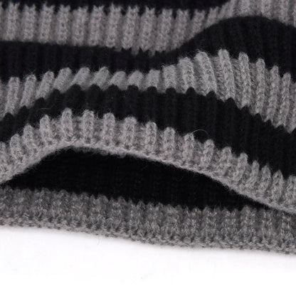 The Cattail | Cat Ears Slouchy Striped Knitted Beanie | Urban Caps NZ