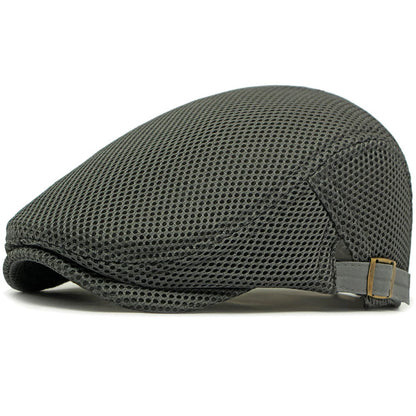 Godalming Mesh Breathable Beret in Dark Grey