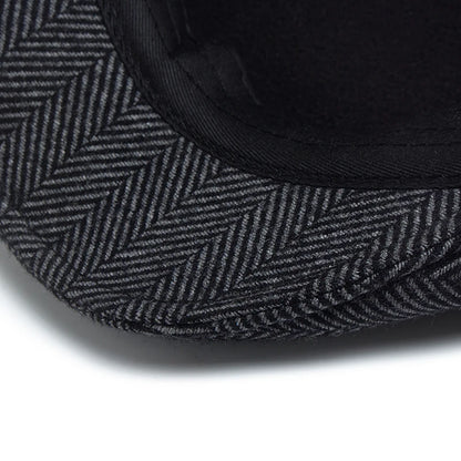 Striped Wool Velvet Ivy Cap | Premium Highland Flat Cap | Urban Caps NZ