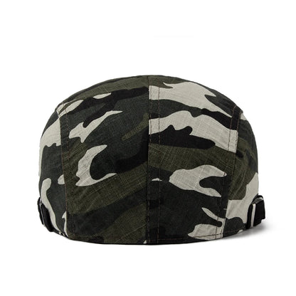Camouflage Linen Ivy Cap | Country Outdoor Flat Cap | Urban Caps NZ