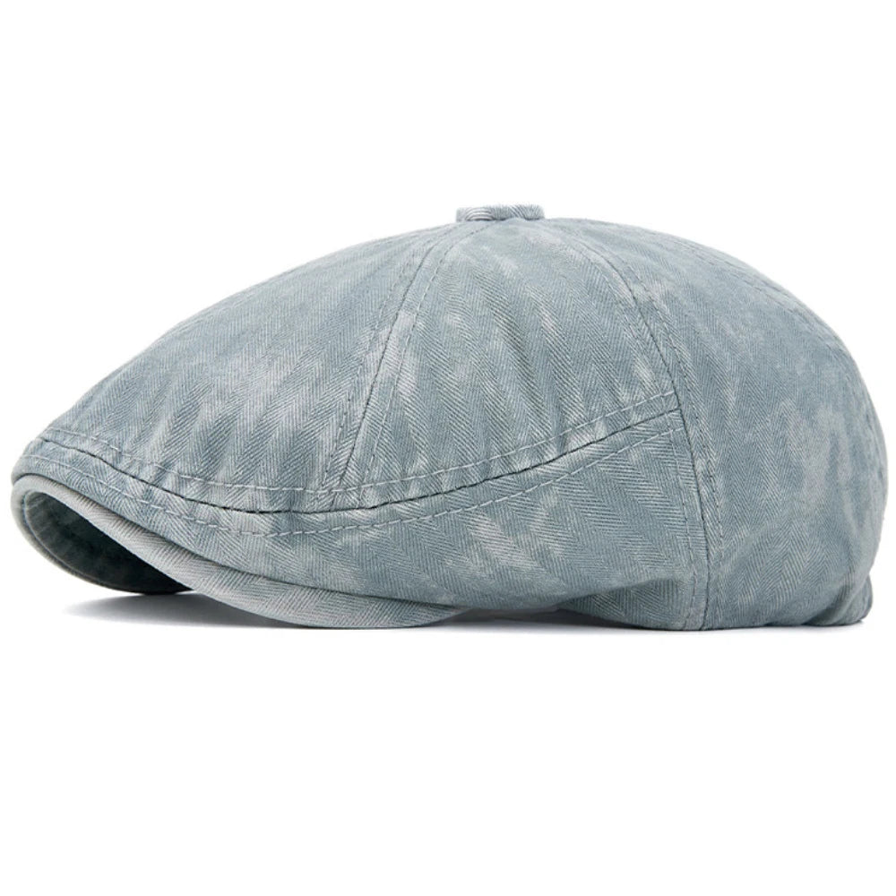 Cambridge Octagonal Artist Beret in Light Grey