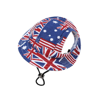 Dog baseball cap shown in six colours including navy and light green