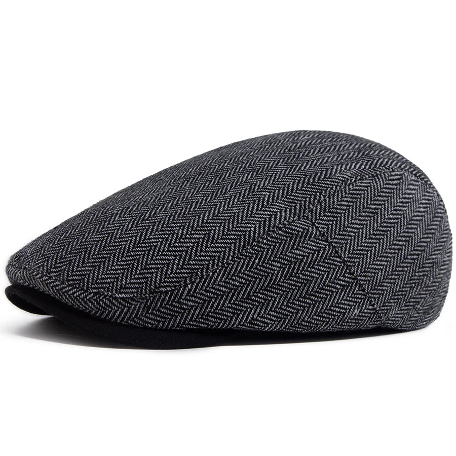 Striped Herringbone Ivy Cap | Highland Outdoor Flat Cap | Urban Caps NZ