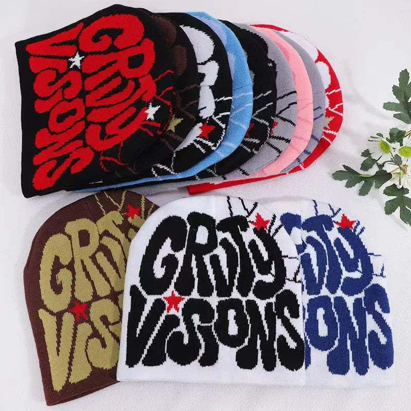 The GR Edition | Letter Jacquard Fashion Knitted Beanie | Urban Caps NZ