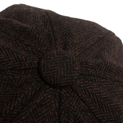 Herringbone Octagonal Newsboy Cap | British Winter Cap | Urban Caps NZ
