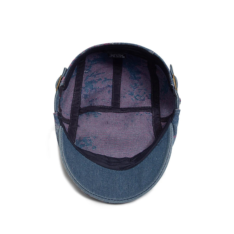 Floral Print Cotton Ivy Cap | Country Garden Flat Cap | Urban Caps NZ