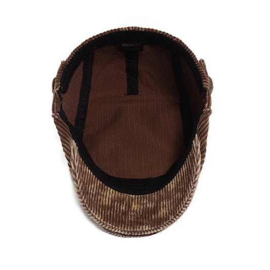 Faded Corduroy Ivy Cap | Heritage Winter Flat Cap | Urban Caps NZ