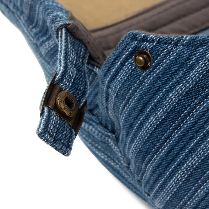 Striped Cotton Peaked Ivy Cap | Soft Top Summer Flat Cap | Urban Caps NZ