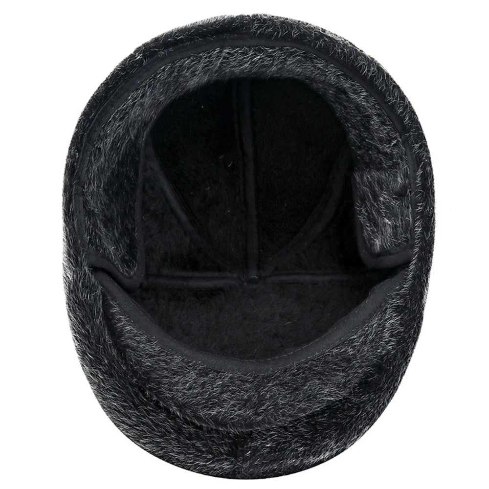 Inverness Faux Fur-Trim Beret